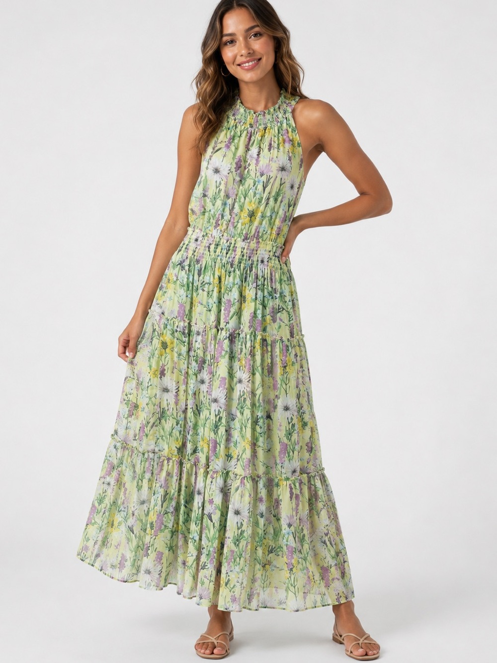 Taylor Floral Chiffon Maxi Dress